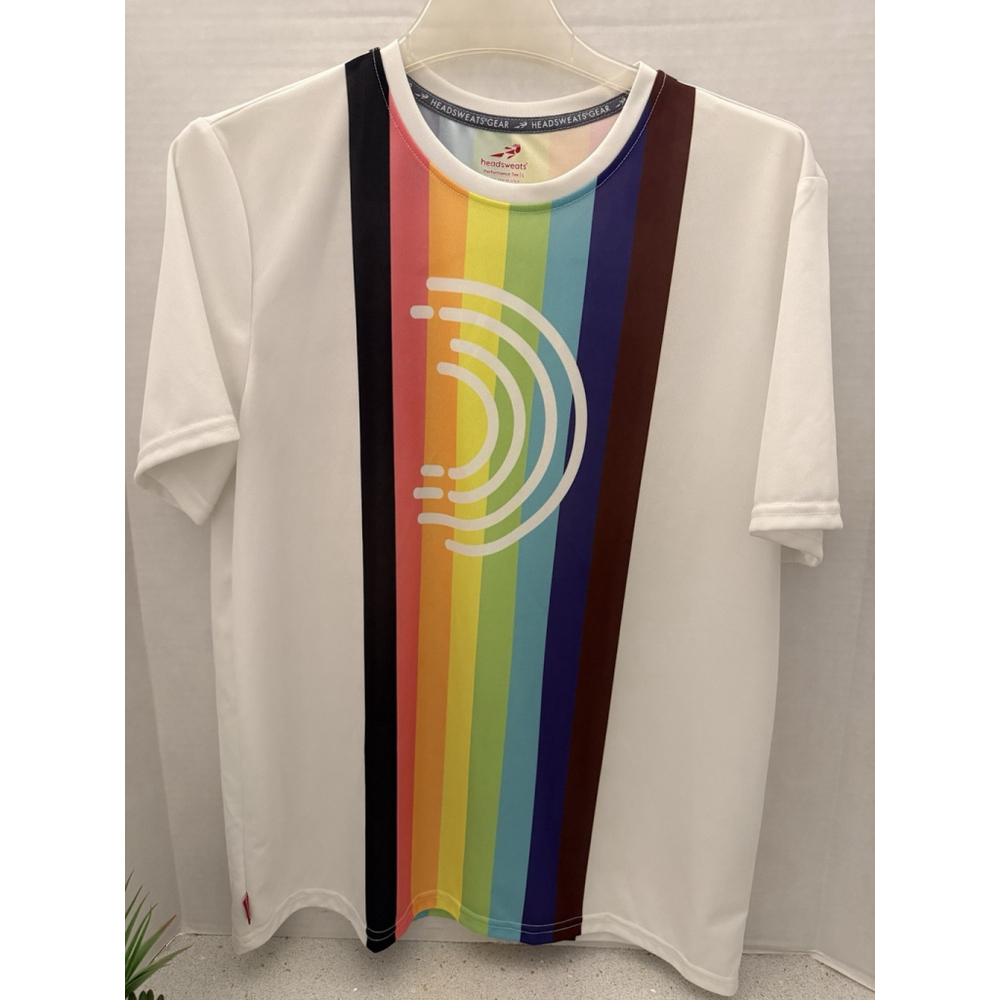 Headsweats Road If Rainbows 2025 Pride 5K Large Shirt